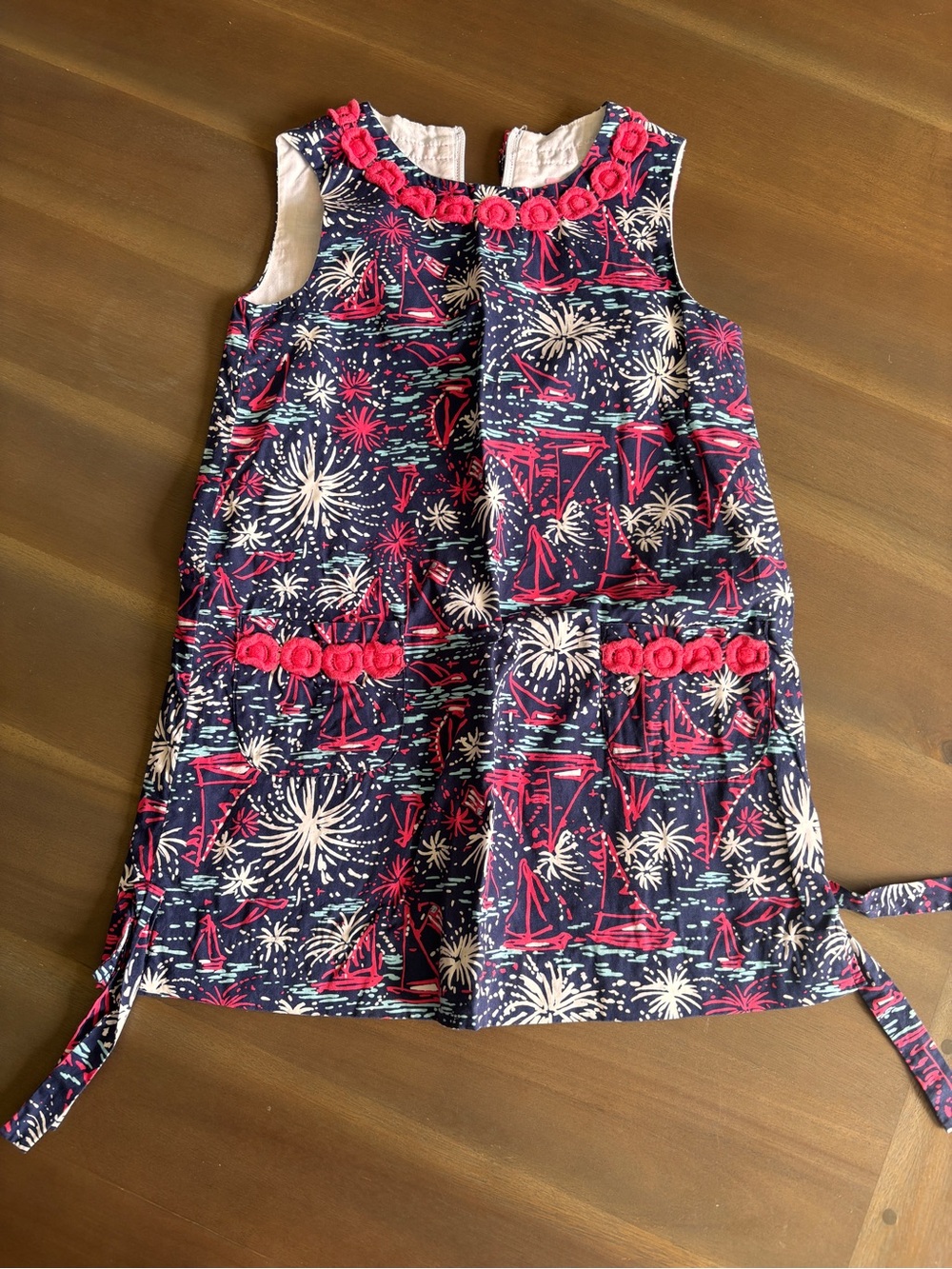 Lilly Pulitzer Navy Blue Firework Shift Dress sz5